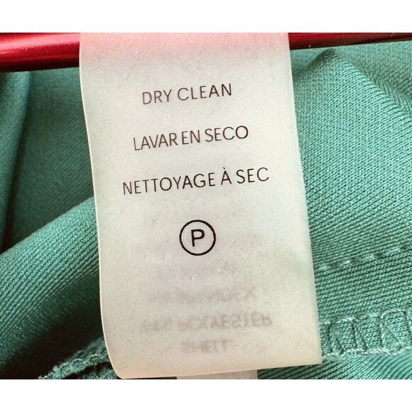 Calvin Klein Dress Womens Sz 10 Green Cap Sleeve Ruched Sheath Fitted Stretch - Picture 7 of 12